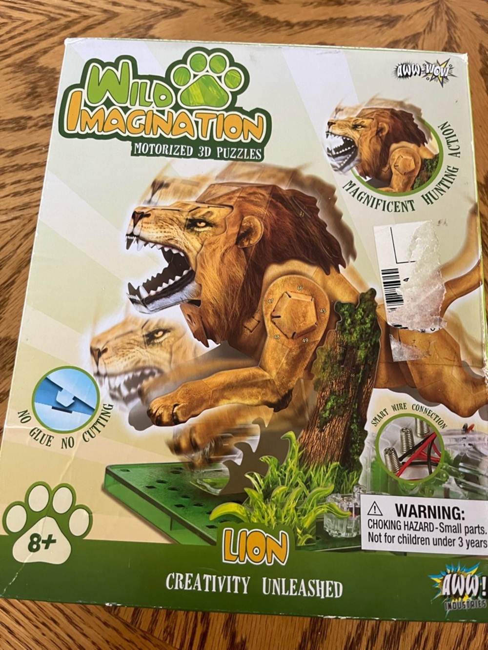 Motorized 3D Lion Puzzle - Brown